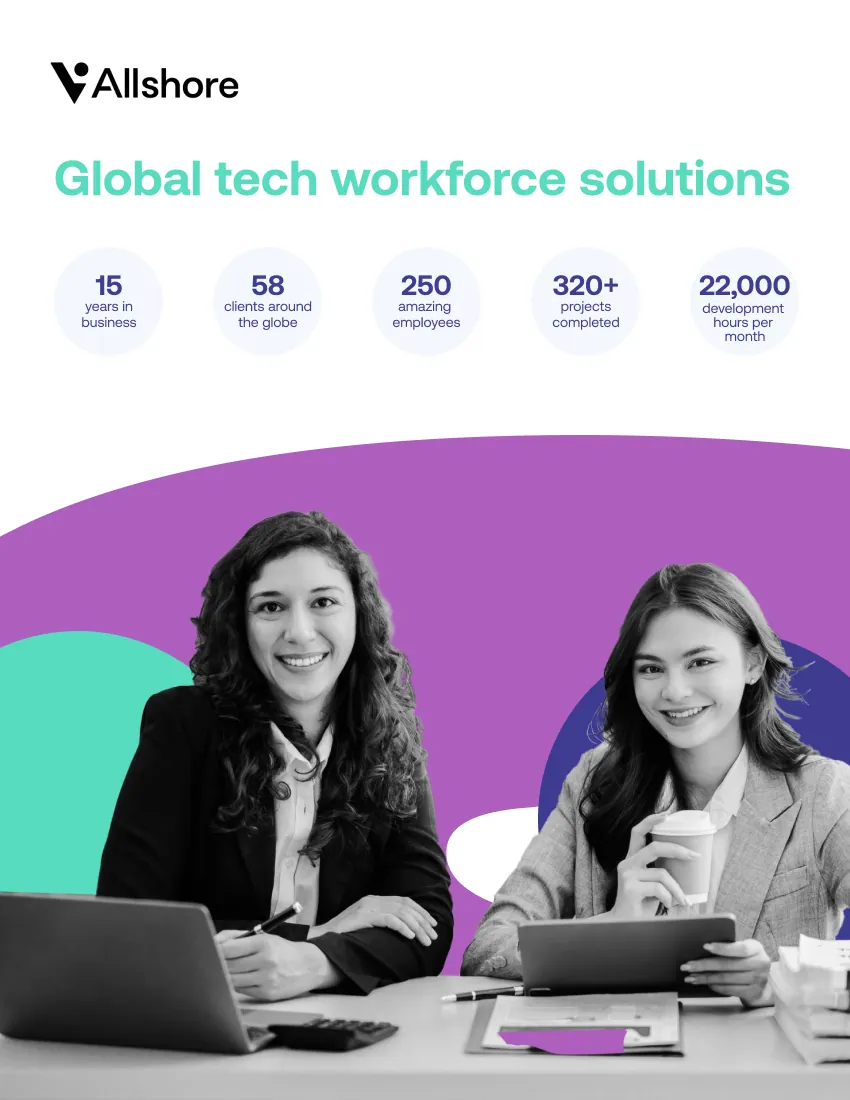 Allshore Talent booklet page