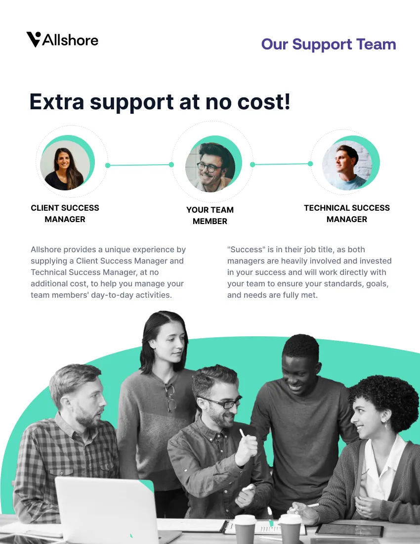 Allshore Talent booklet page