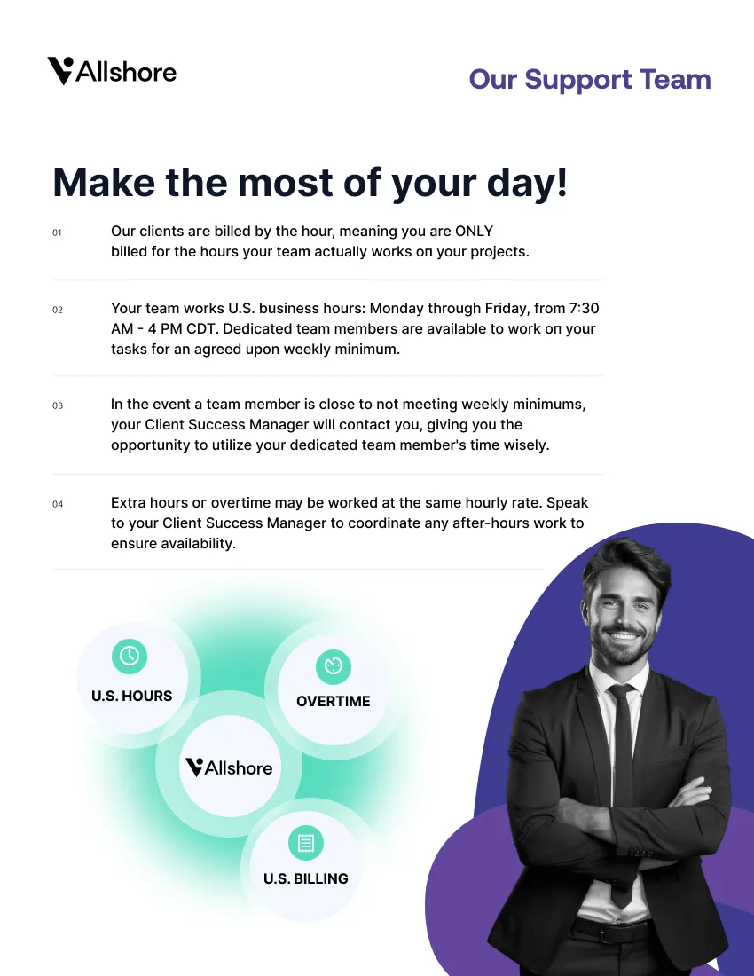 Allshore Talent booklet page